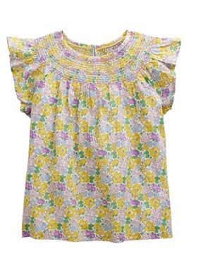 Mini Boden Ditsy Floral Print Woven Top, Girls size 8-9